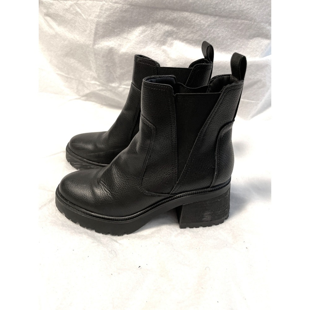 MIA Ioni Black Platform Chelsea Boots Lug Sole Block Heel GS1472403 Womens 8M
